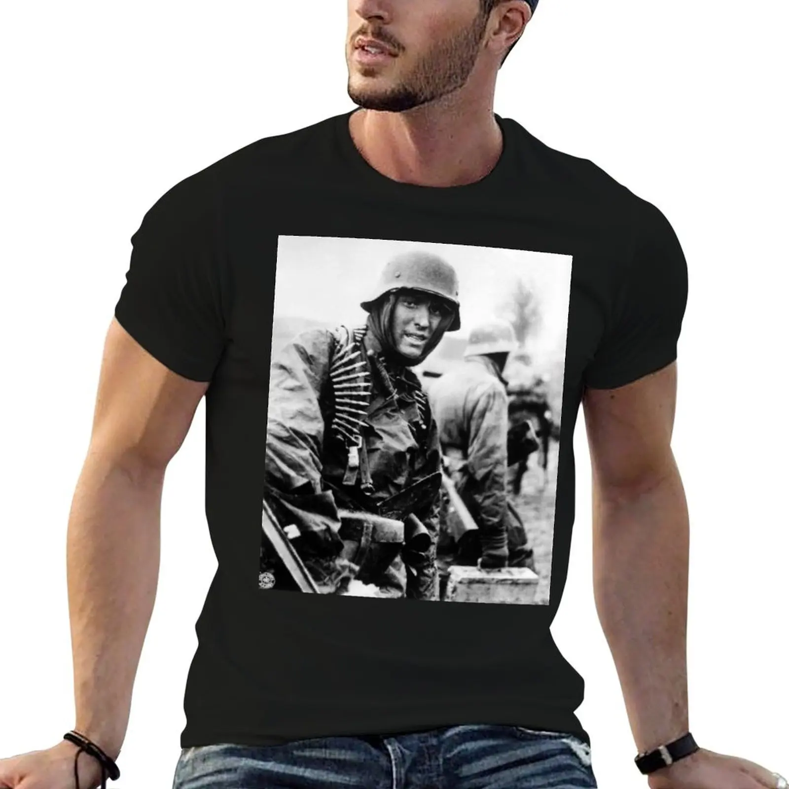 Фото Немецкая футболка German MG42 Gunner Ardennes Offensive, дышащая, легкая, летняя. №1
