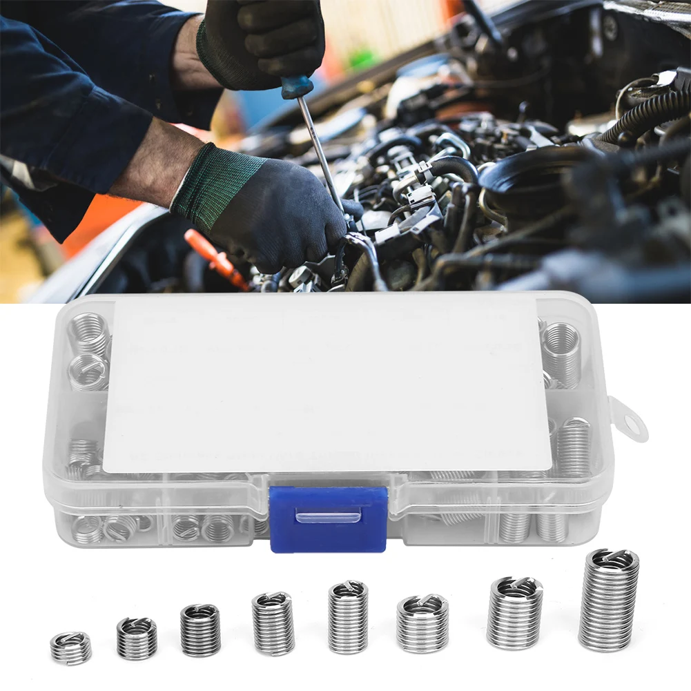 110 шт. M6-M8/1D-3D спиральная проволочная вставка с резьбой из нержавеющей стали набор