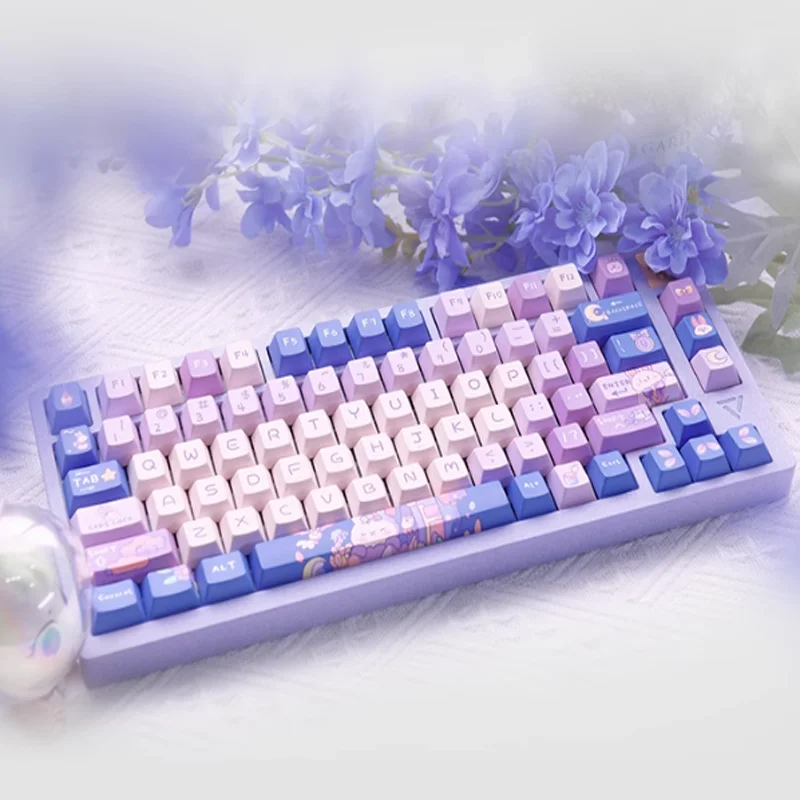 Колпачки для клавиш Ajazz Sheepish Rabbit Body Iso Mac Koa Dot Pbt колпачки Hi75 Hi98 Magnetic 60 механическая