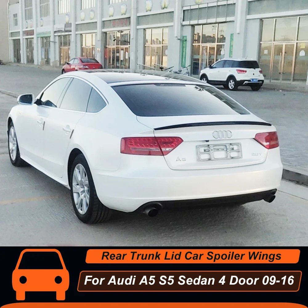 Для Audi A5 S5 Седан 4 двери 09-16 Задняя Крышка багажника автомобильный спойлер утиный