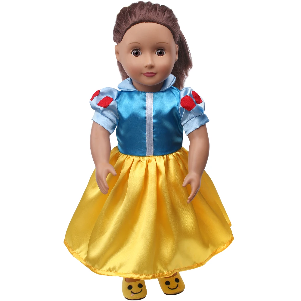 

Doll Clothes White Princess Dress 18 Inch American Og Girl Doll 43 CM Reborn Baby Doll DIY Toy Gift c655