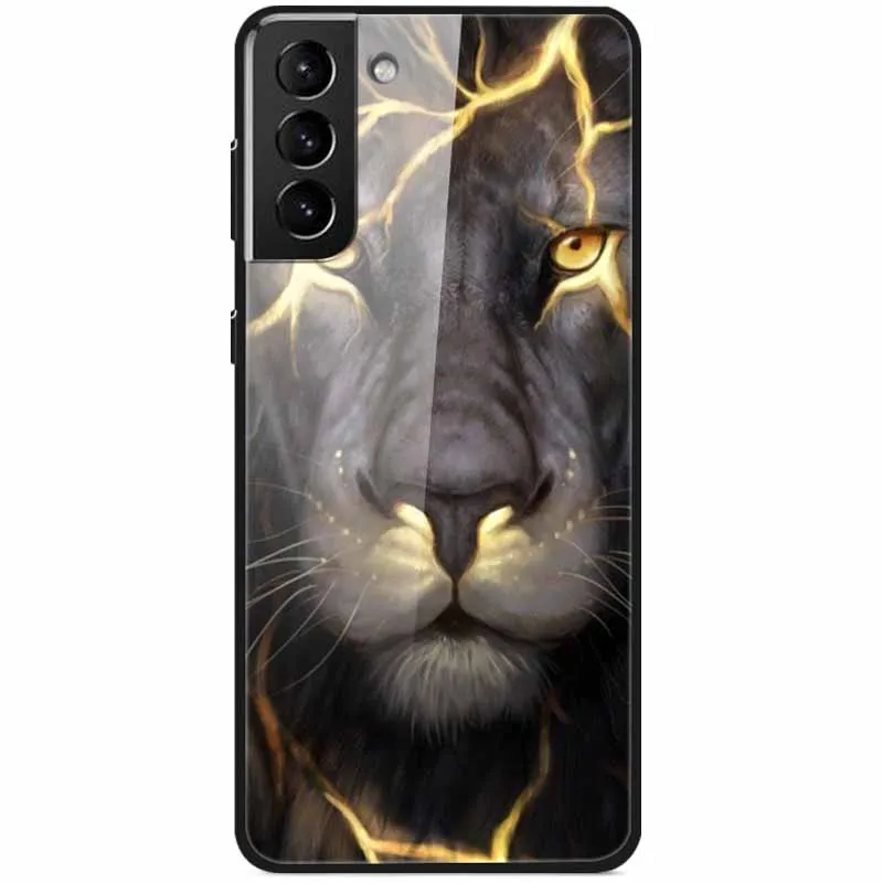 Для Samsung S21 FE 5G чехол из закаленного стекла Защитная твердая задняя крышка для Galaxy