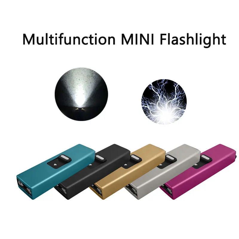

Светодиодный фонарик с USB, портативный многофункциональный мини-фонарик для самообороны, инструменты для защиты от волка для женщин, инстру...