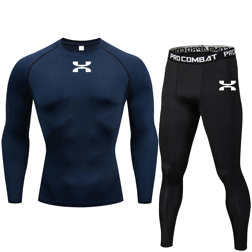 2 шт. мужская компрессионная спортивная одежда комплект для тренажерного зала