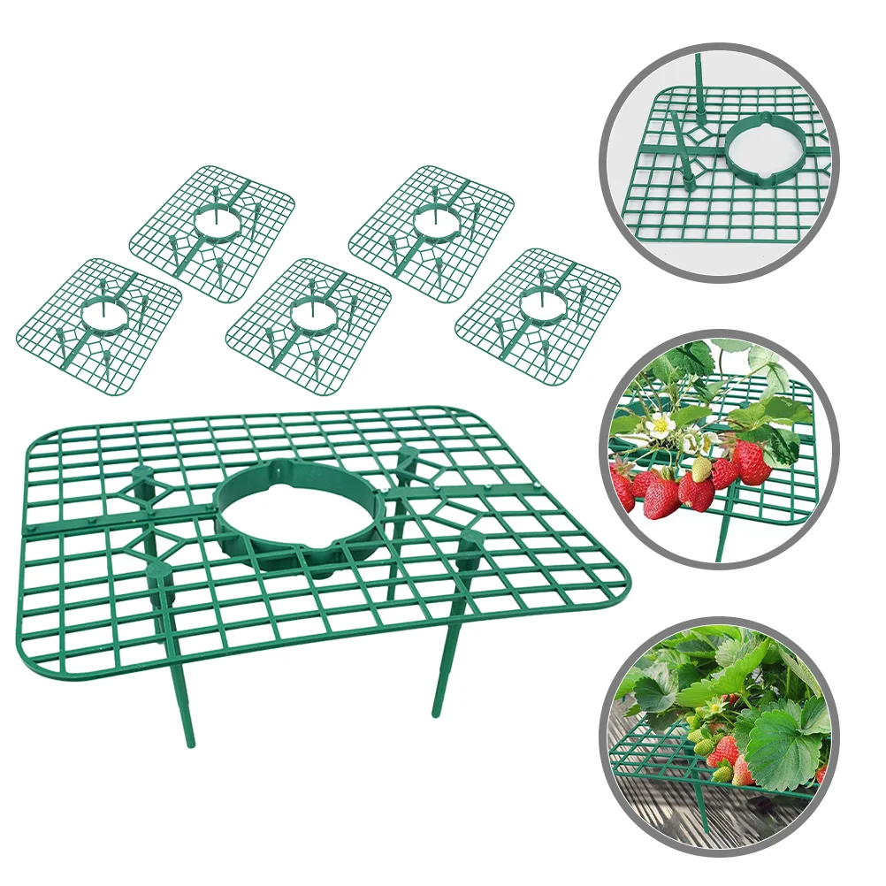 

6 Pcs Hydroponic Plants Strawberry Three-dimensional Cultivation Frame Growing Stand Tray Rack Supports Pumpkin Garden Plastic