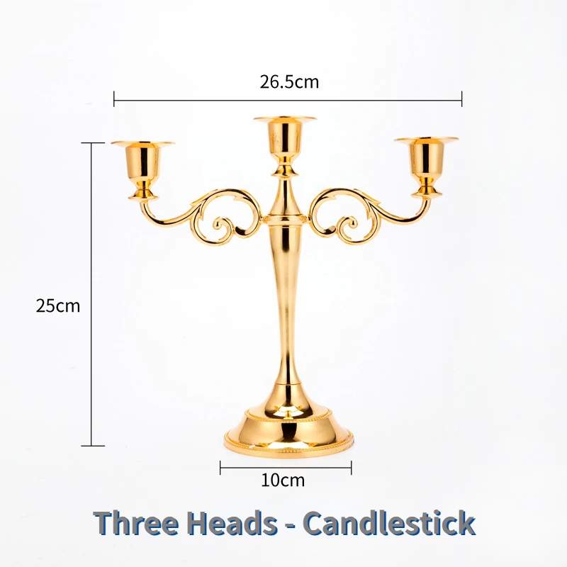 Простой Романтический Золотой металлический подсвечник в европейском стиле