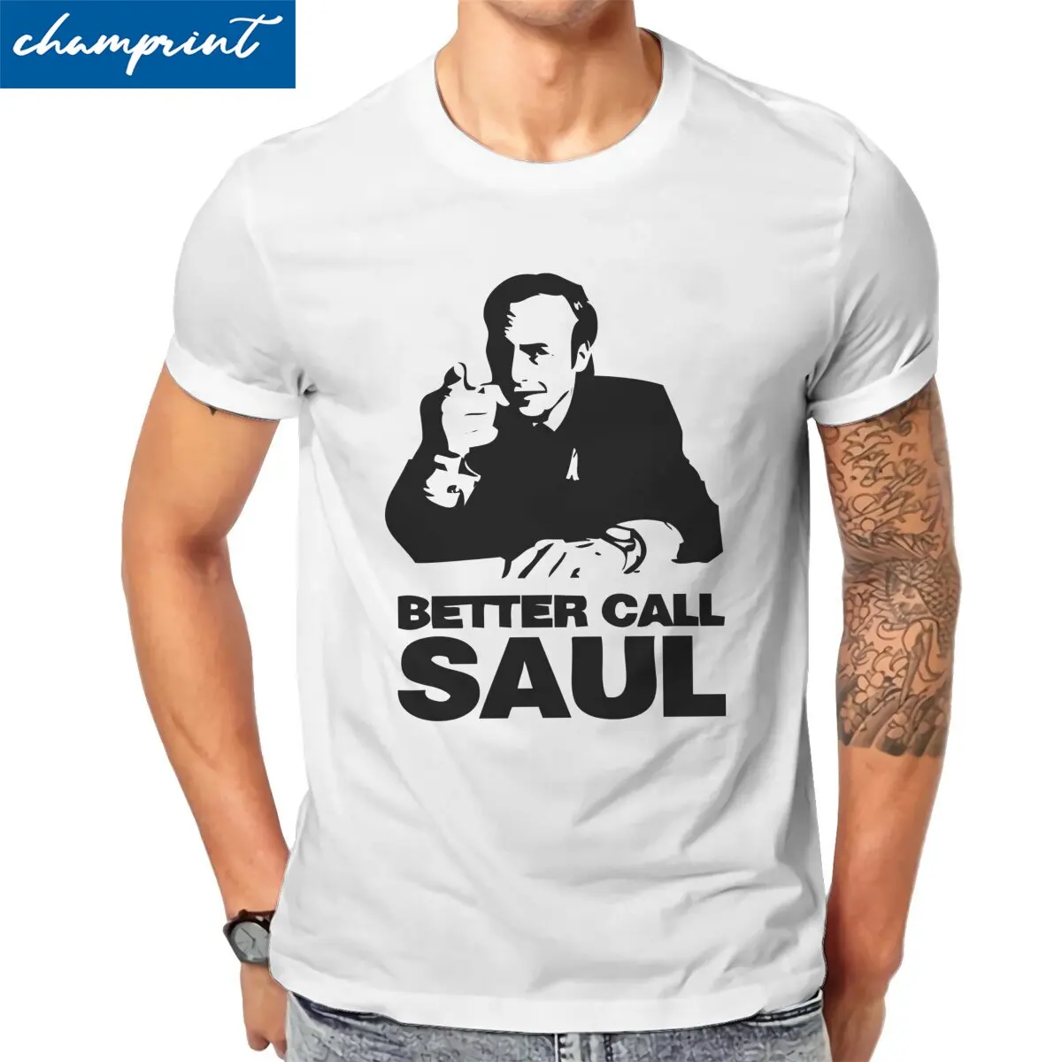 

Better Call Saul T Shirts for Men Pure Cotton Funny T-Shirts Crew Neck Breaking Bad Saul Goodman Attorney Clothing Summer