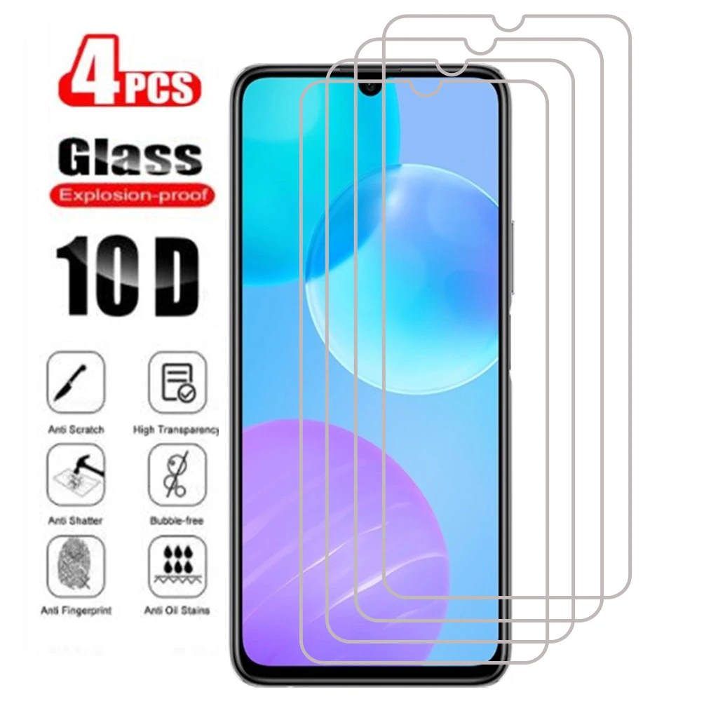 

4pcs Tempered Glass For Honor 10i 20i 30i 9A 9S 9X 10X Lite Screen Protector On Honor 10 30 Lite X10 20S 30S Protective Film