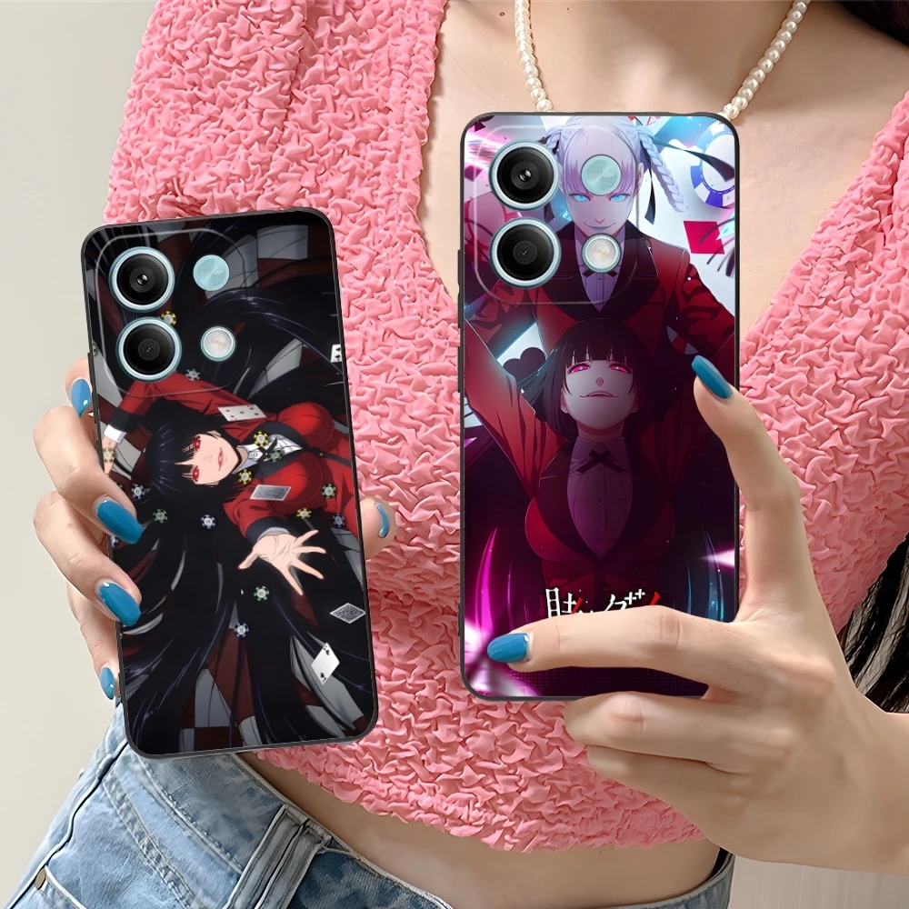 Чехол для мобильного телефона Kakegurui Yumeko Xiaomi Redmi 14 13 13C 12 12C 10 10C A1 A2 A3 Plus 5G черный