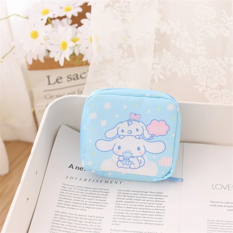 Аниме Милая женская сумка для хранения My Melody Cinnamoroll Kuromi Purin Dog Kawaii портативная