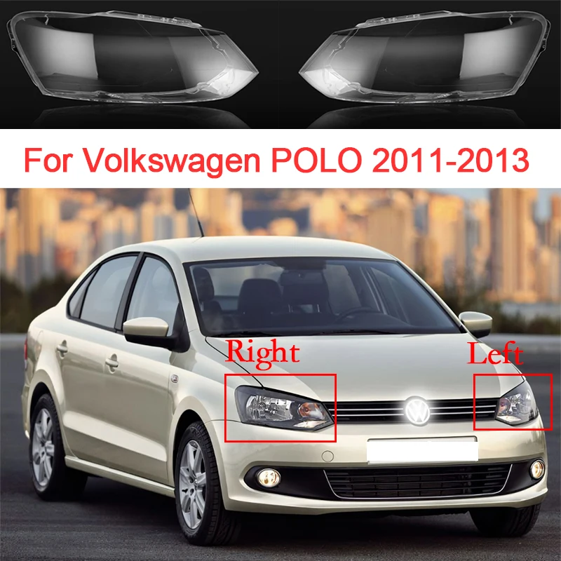 

Стекло для автомобильной фары Volkswagen Polo 2011 2012 2013, крышка объектива, прозрачный абажур, оболочка, автомобильные аксессуары.