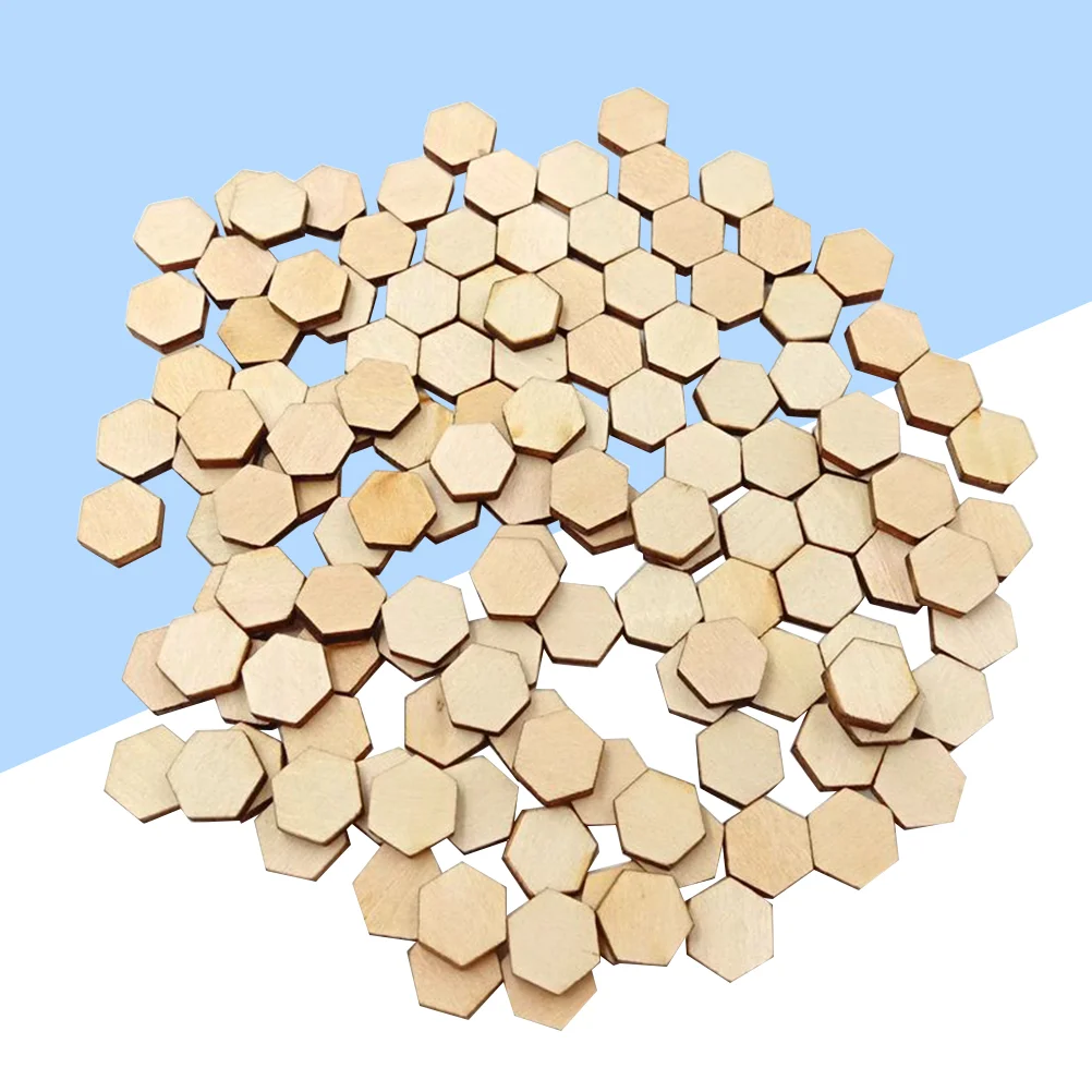 

Wood Wooden Unfinished Pieces Ornaments Hexagon Cutouts Blank Slices Hanging Crafts Hexagonal Shape Tag Slice Cutout Slabs Chips