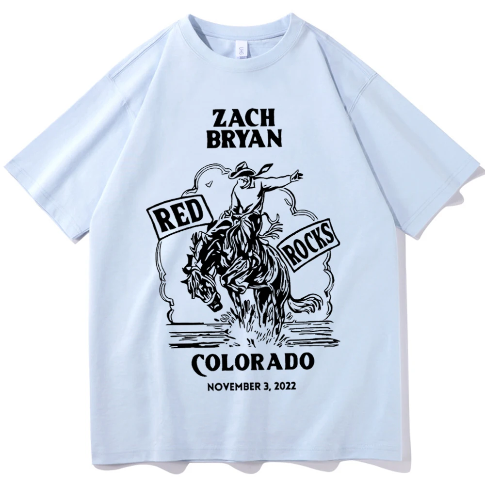 Рубашка Zach Bryan музыкальная рубашка подарок для Fan Merch рубашки с круглым вырезом и