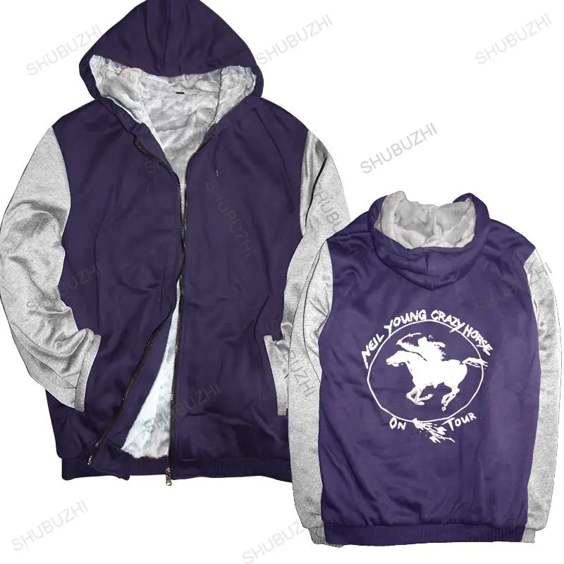 Теплое пальто мужская флисовая толстовка повседневная Neil Young Crazy Horse Zum зимняя