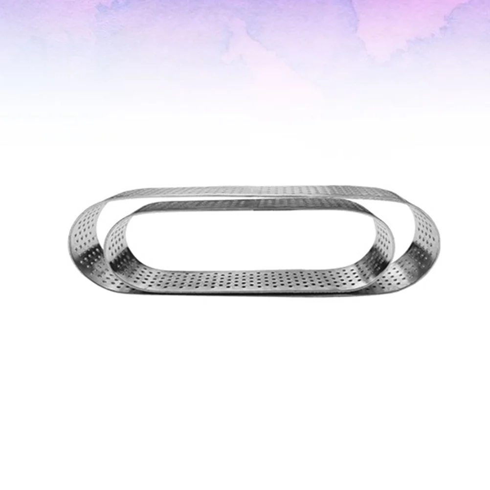 

Ring Tart Cake Rings Mousse Molds Pastry Baking Mold Metal Oval Steel Nonstick Stainless Muffin Perforatedfruitcircle Crust