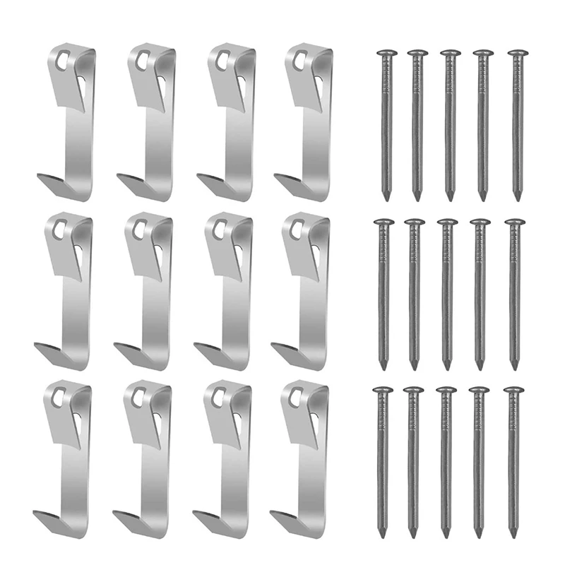 

100Pcs Picture Hangers 30Lbs,Photo Frame Hooks With Nails, Picture Hanging Kit For Canvas, Clock, House Decoration