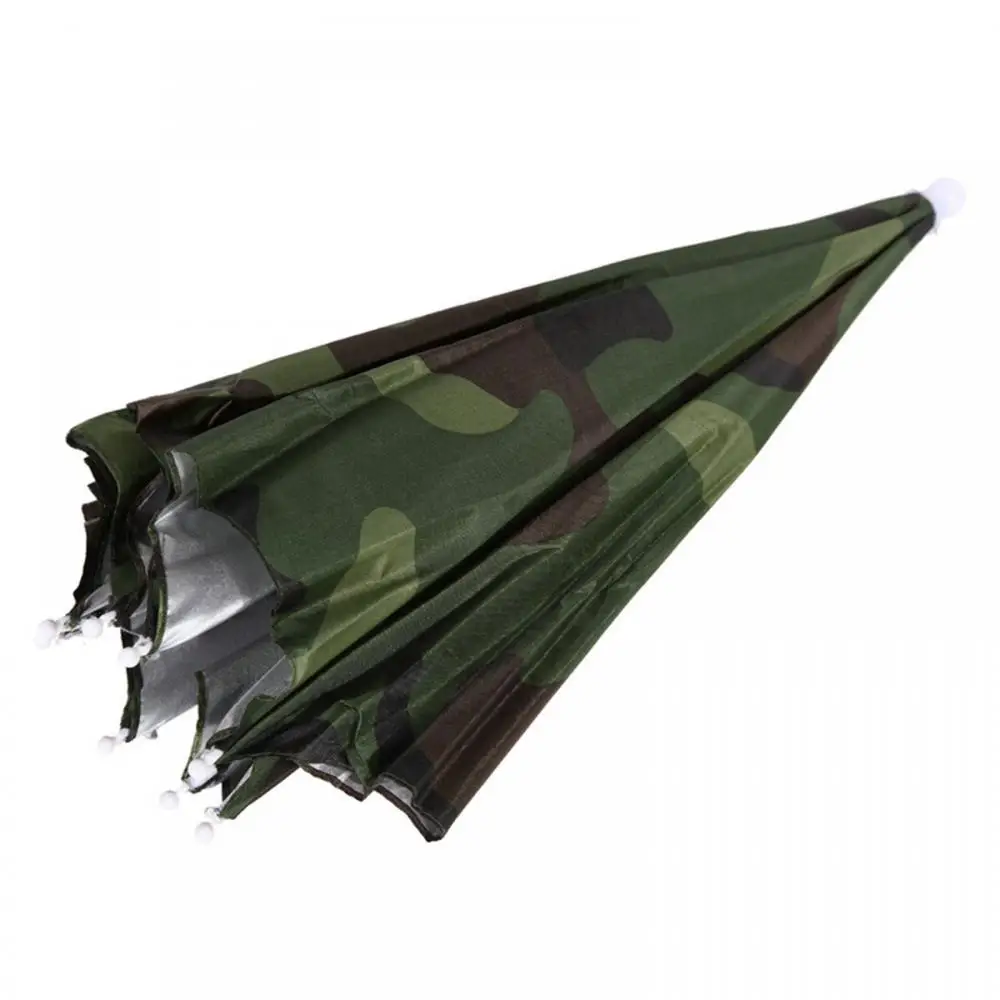 

Outdoor Hiking Hunting Camouflage Foldable Hat Golf Fishing Camping Headwear Sun Day Rainy Day Hands Free Cap Umbrella Tool