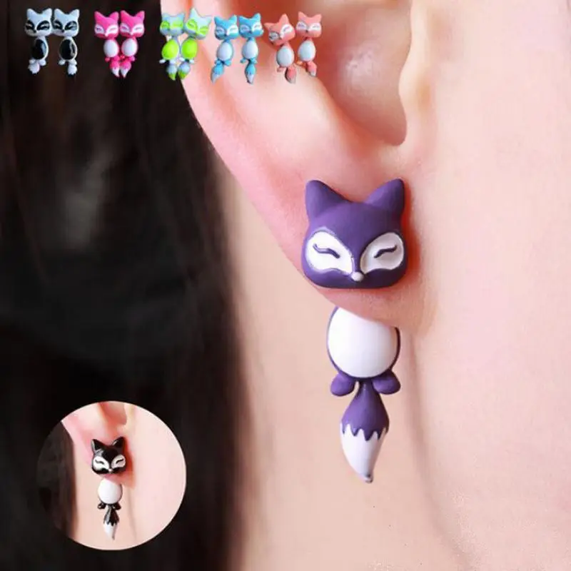 

Корейские модные серьги для ногтей в виде животных