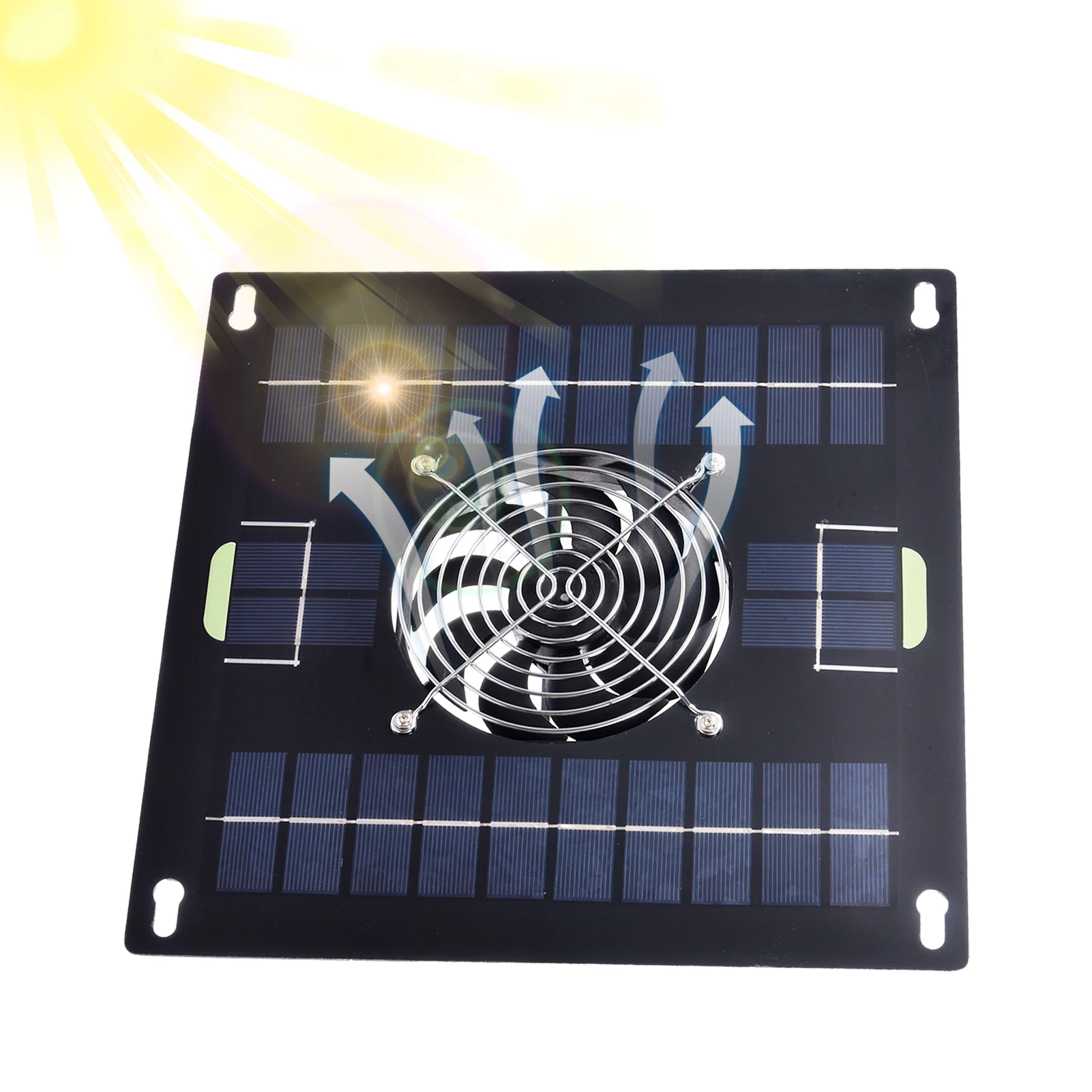 

5W Solar Plane Fan Outdoor Exhaust Fan Solar Powered Portable Solar Ventilation Fan Chicken Coop and Shed Accessories