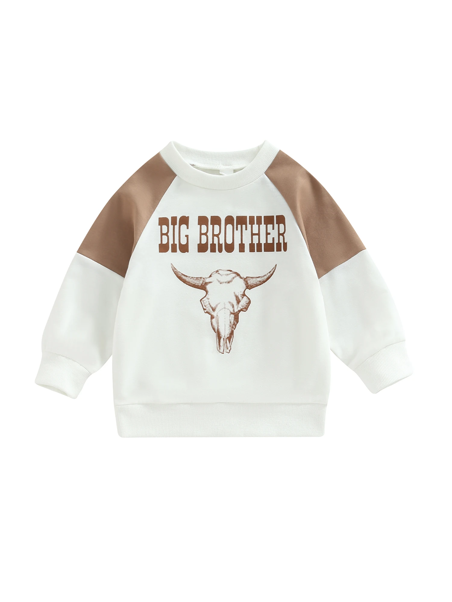 

Toddler Baby Girl Sweatshirt Letter Cow Print Long Sleeve Crewneck Pullover Tops Cowboy Clothing