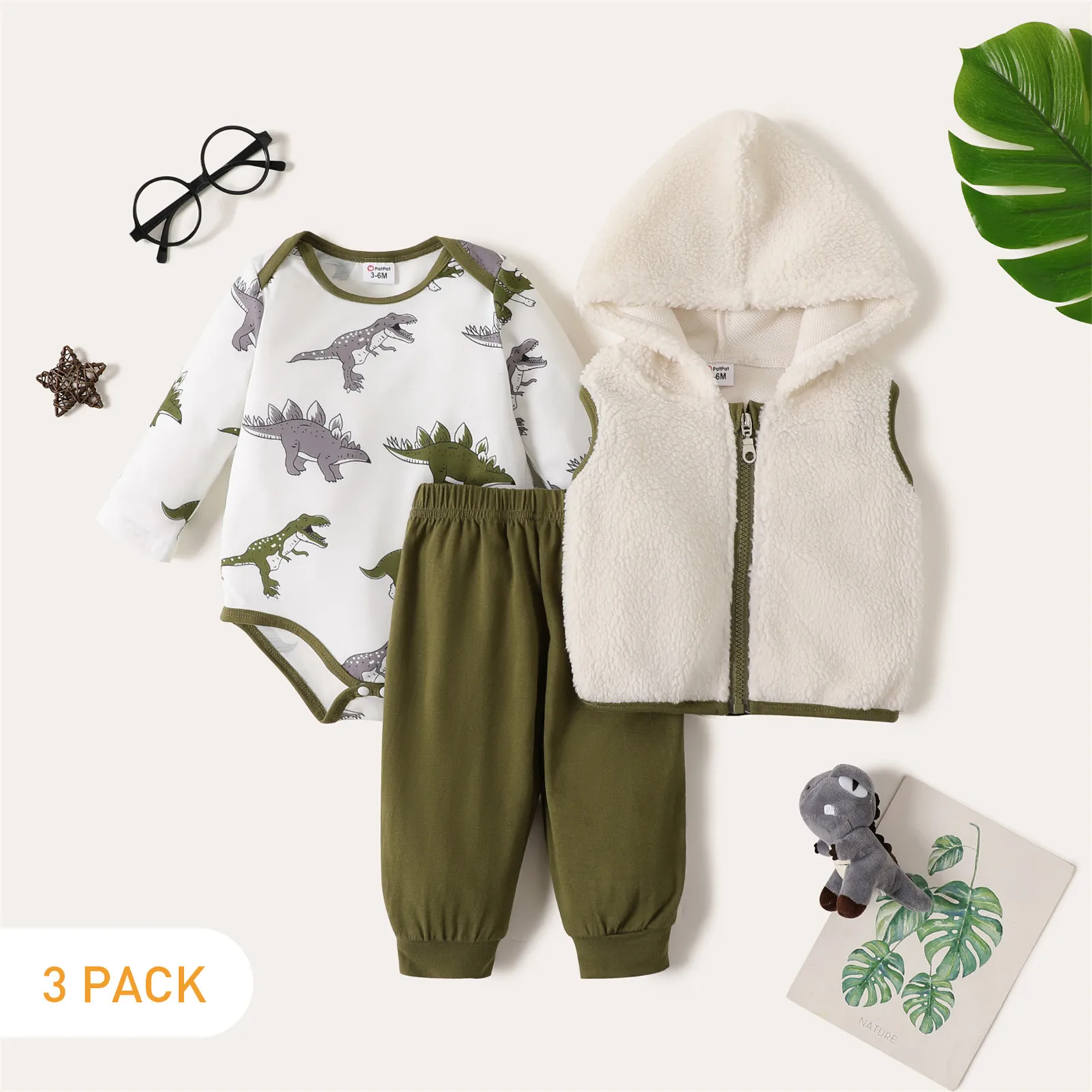 3 шт./упаковка Детские флисовые брюки с длинным рукавом |