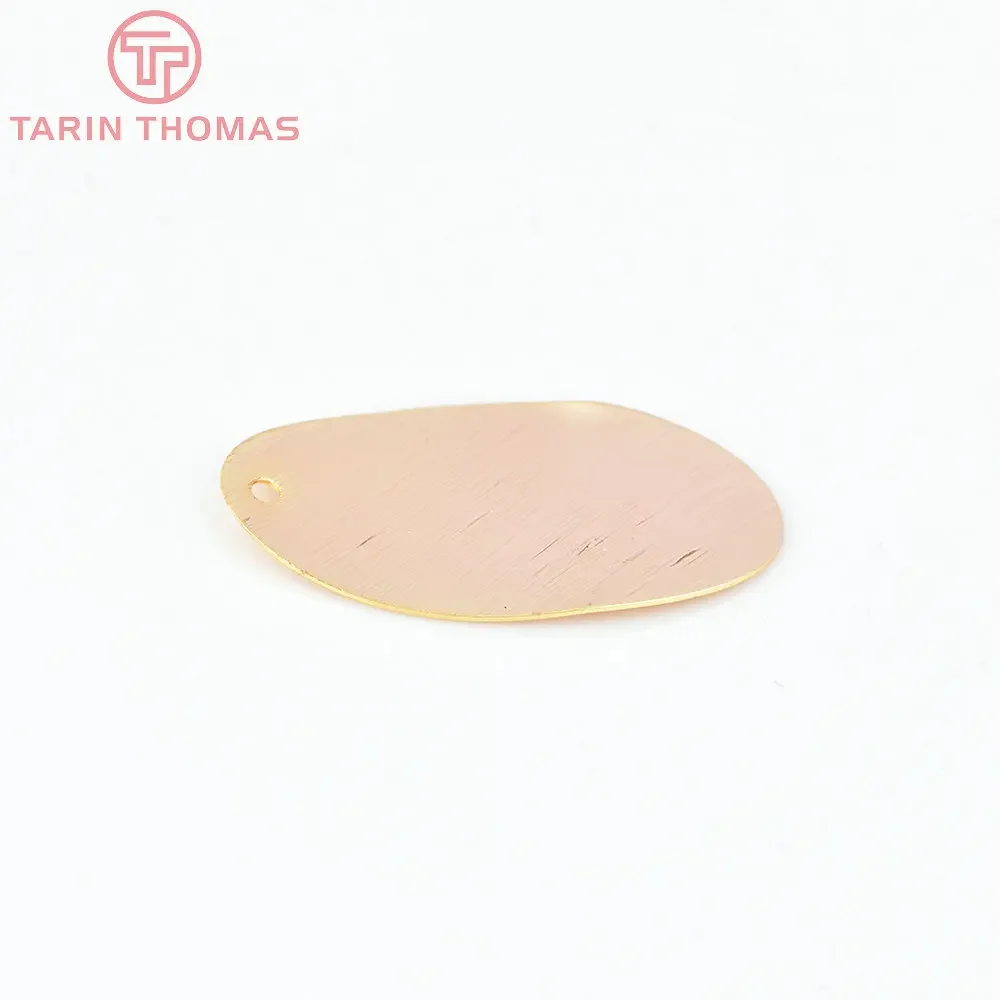 (7278) 12 шт. 15 5x29 5 мм 24 К позолоченная латунь овальная волна проволока рисунок