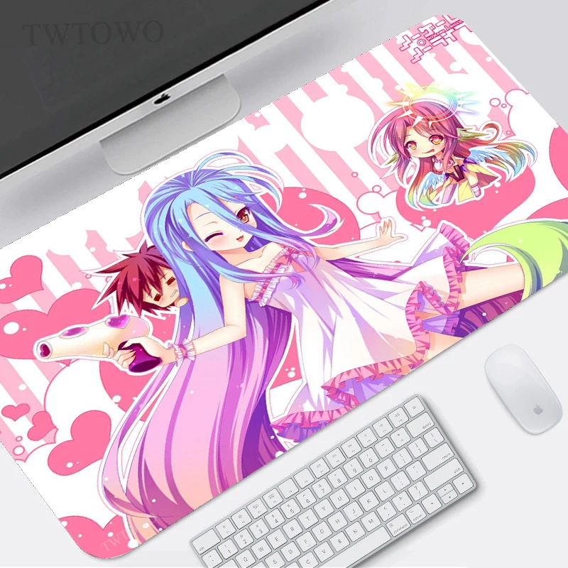

No Game No Life Mouse Pad Gaming XL Large New Custom Mousepad XXL Mouse Mat Anti Slip Office Computer Desktop Mouse Pad Mice Pad