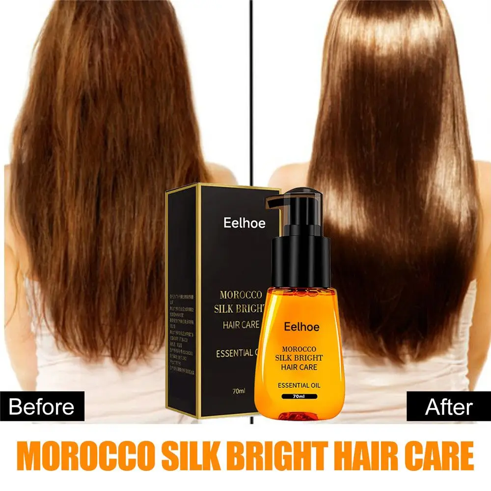 

70 мл гладкое глубокое питание марокканское восстанавливающее лечение уменьшение сухих волос быстрое Уход за волосами эфирное масло для волос