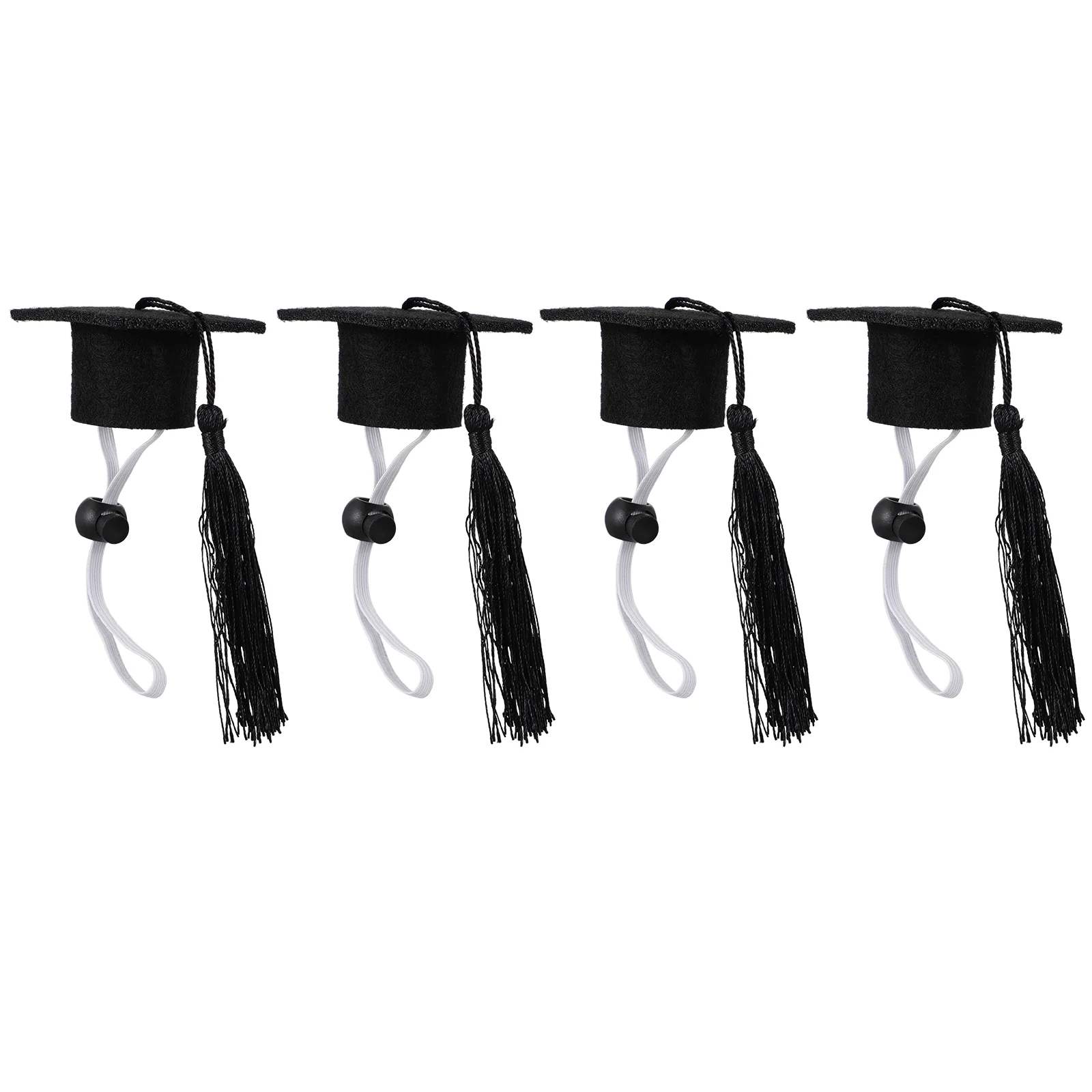 

4 Pcs Pet Mini Pets Accessories Bachelor Dolls Graduation Cap Tassel