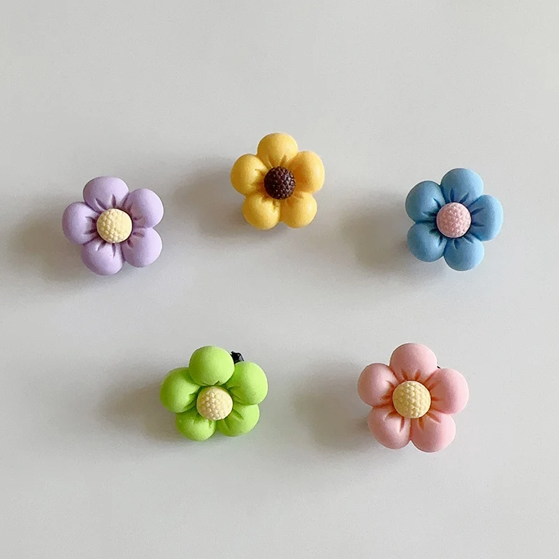 2PCS Cute Candy Color Flowers Bee Charms DIY Shoe Canvas Buckles Decoration Sneakers Bohemia Jewelry Accessories Wholesale Gifts