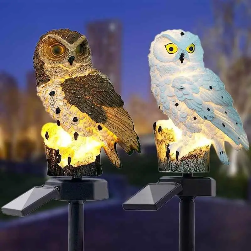 

Waterproof Solar Owl Night Light Outdoor LED Garden Lamp for Garden Decoration Christmas Lights Rechargeable Battery Lamp Post