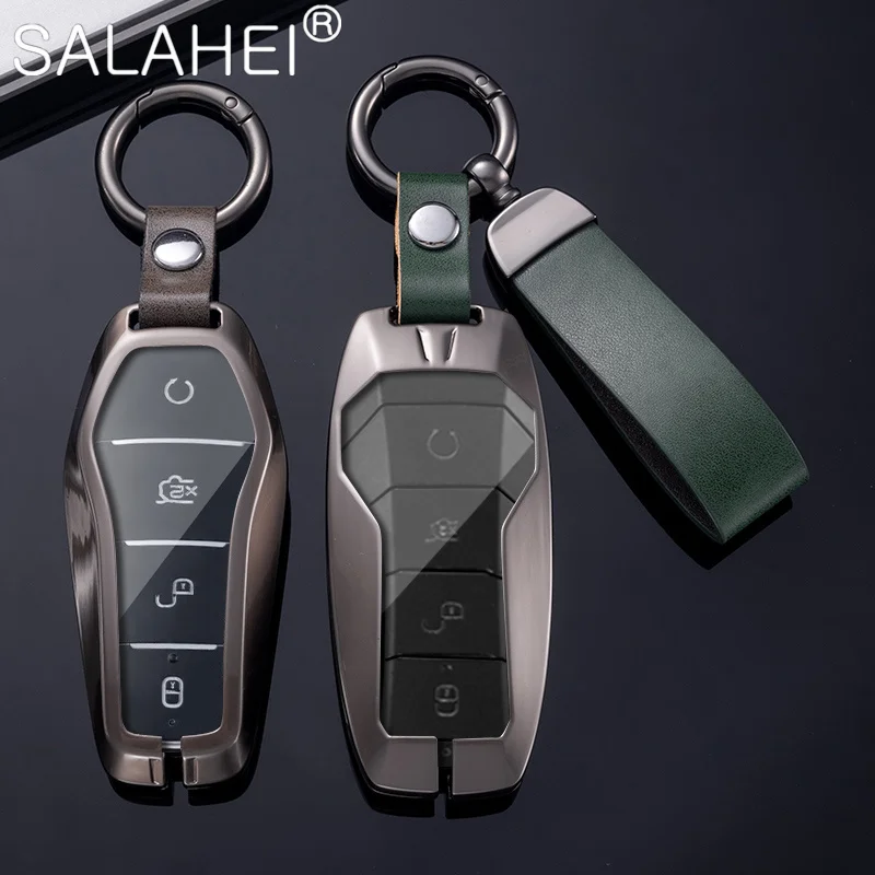 

Zinc Alloy Leather Car Remote Key Case Cover For BYD Atto 3 Han EV Dolphin Lied Tang Dm Qin PLUS Song Pro MAX Yuan Accessories