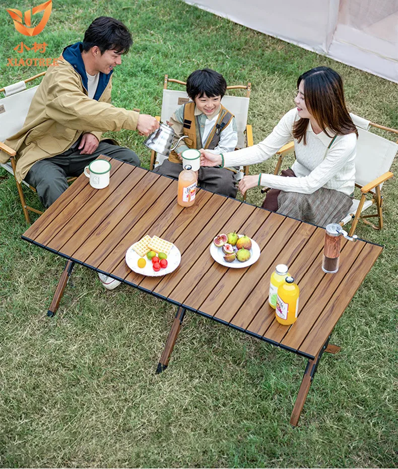 

Outdoor Folding Table Egg Roll Table Camping Equipment Full Set Supplies Tables and Chairs Portable Storage Picnic Camping Trip