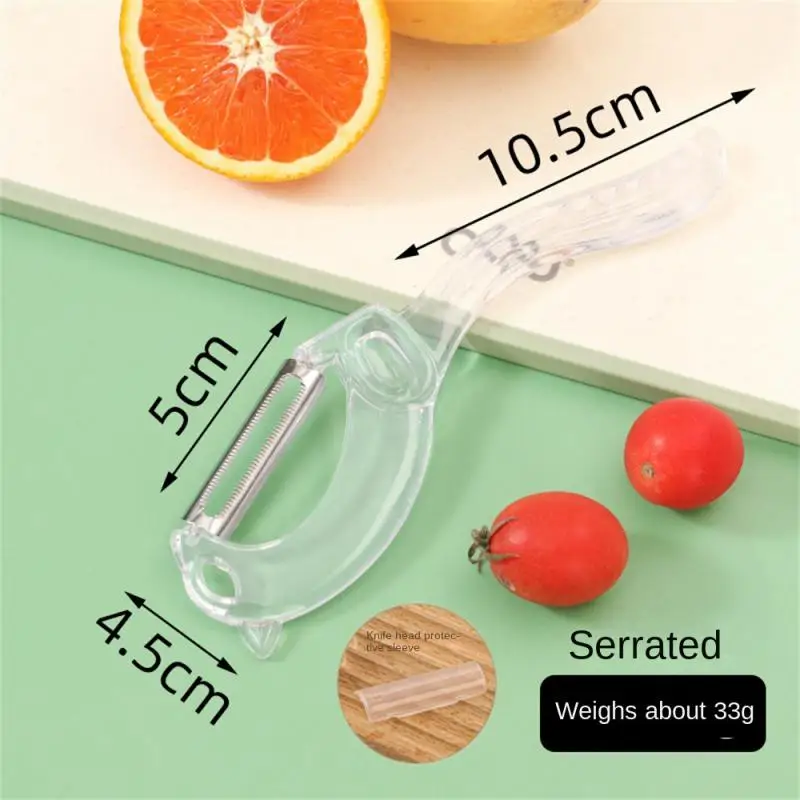 

Kitchen Vegetable Peeler Transparent Melon Planer Peeler Scraper Household 3-in-1 Multiple-Function Fruit And Vegetable Peeler