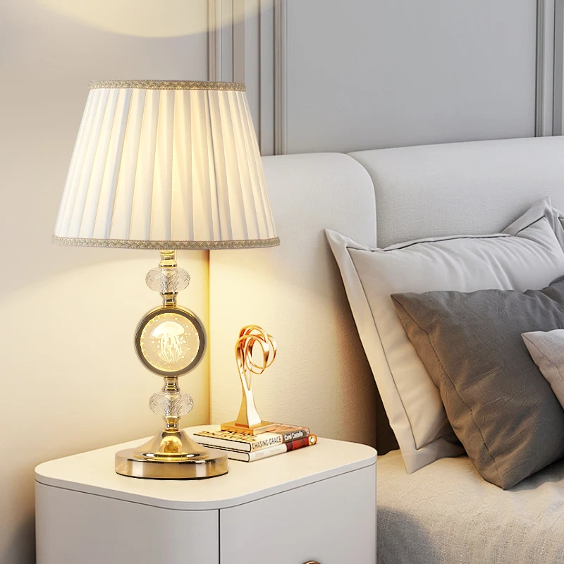 

Desk Lamps Modern Decor Desk Lightings Fixture Home Crystal Table LED Vintage Creative Living Room Bedroom Bedside lampara salon