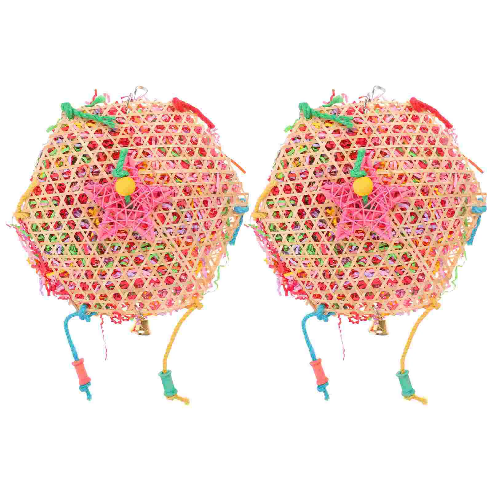 

2Pcs Bird Chew Toy Interesting Bird Toy Bird Cage Bite Toy Funny Toy Funny Parrot Chewing Toy