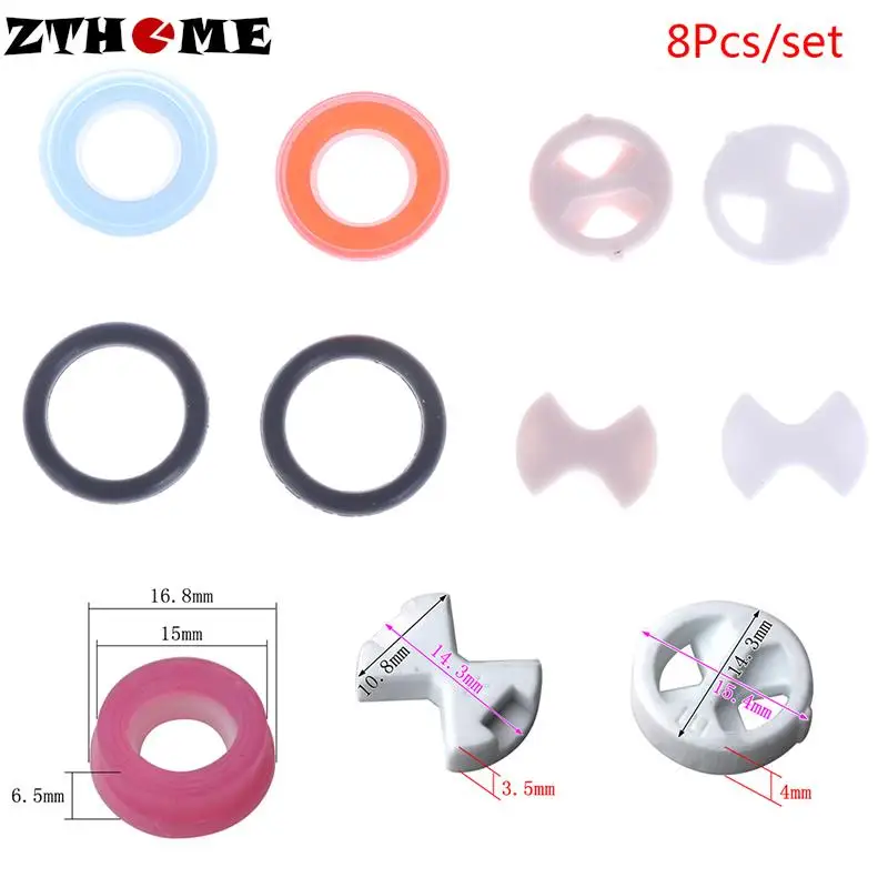 

8Pcs/set Ceramic Disc Silicon Washer Insert Turn 1/2" For Valve Tap Replacement Parts Dropshipping