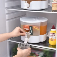 5 2l plastic rotating cold water bottle with faucet three compartments fruit drink containers juicer bar tools kitchen
