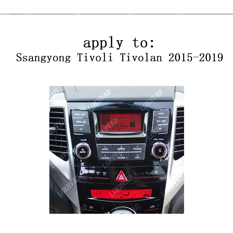 Фото Автомобильная рамка Android-радио для SsangYong Tivoli LUVi 2015-2019, 9-дюймовая стереопанель, панель, 16-контактный жгут проводов, кабель питания №2