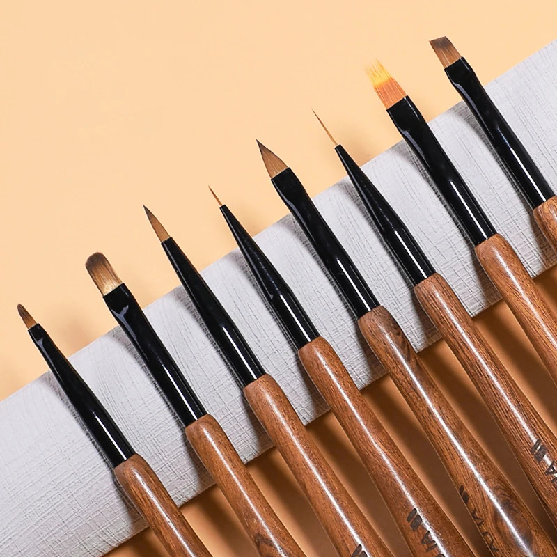 

Acrylic French Stripe Nail Art Liner Brush 3D Manicuring Ultra-thin Line Drawing Pen UV Gel Brushes Engraving Painting Tools