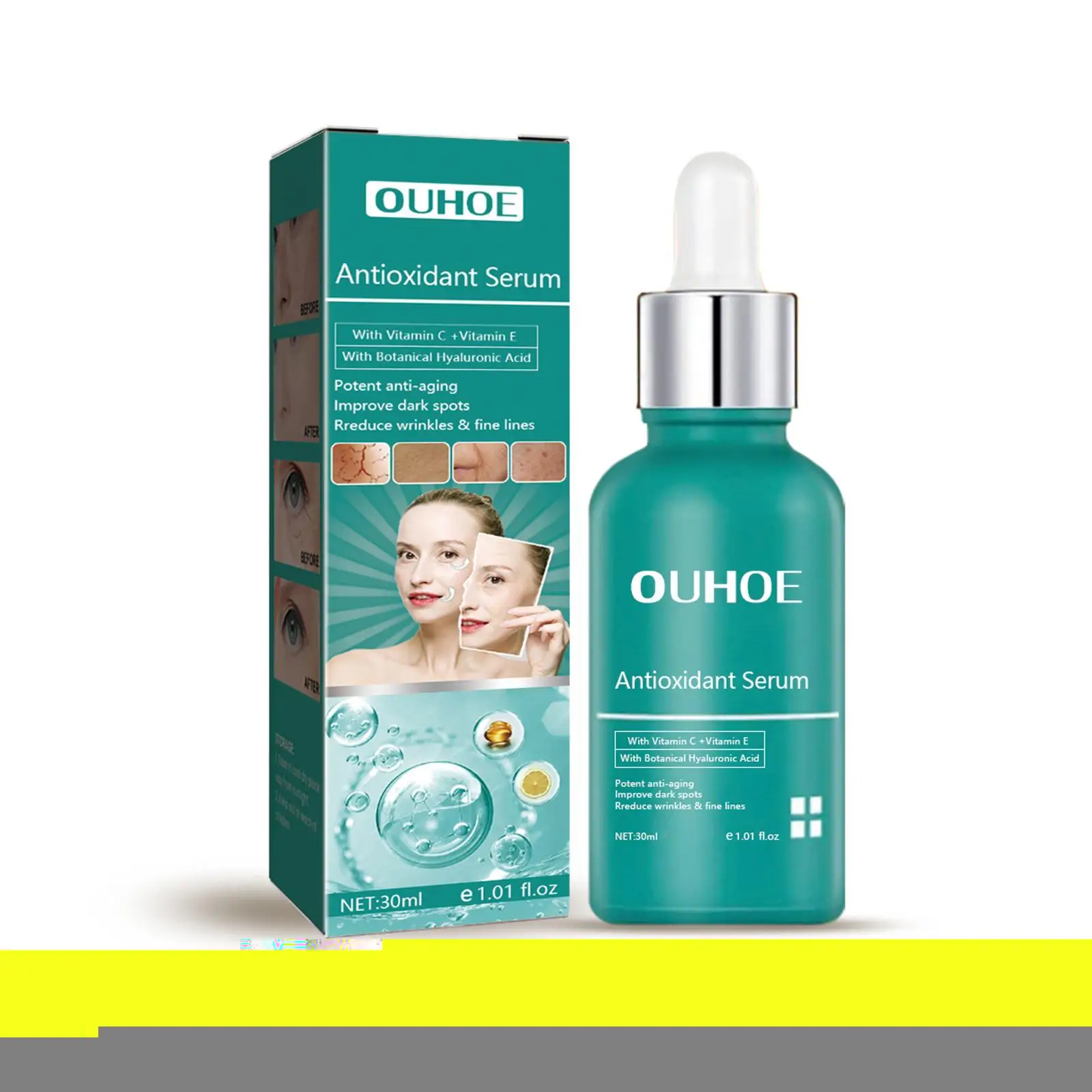 

30ml Hyaluronic Acid Face Serum Moisturizing Anti-Wrinkle Anti Aging Collagen Shrink Pores Face Essence Whitening Face Cream