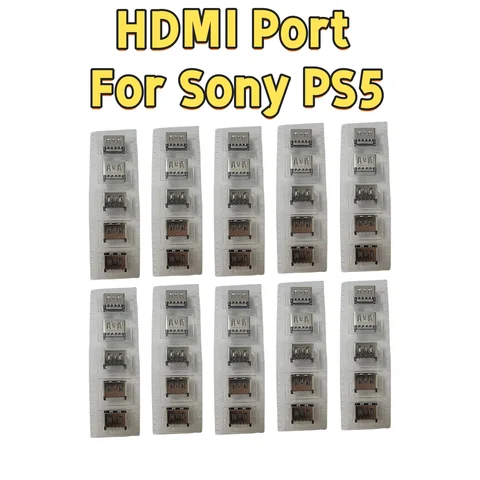 50 шт. разъем порта HDMI для ремонта материнской платы PS5, сменная розетка, совместимая с HDMI