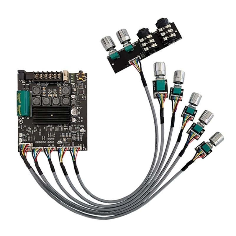 

Bluetooth-compatible Power Amplifier Board with Subwoofer 2.1 Channel 50+50+100W 12V-24V Audio Power Amplifier Modules