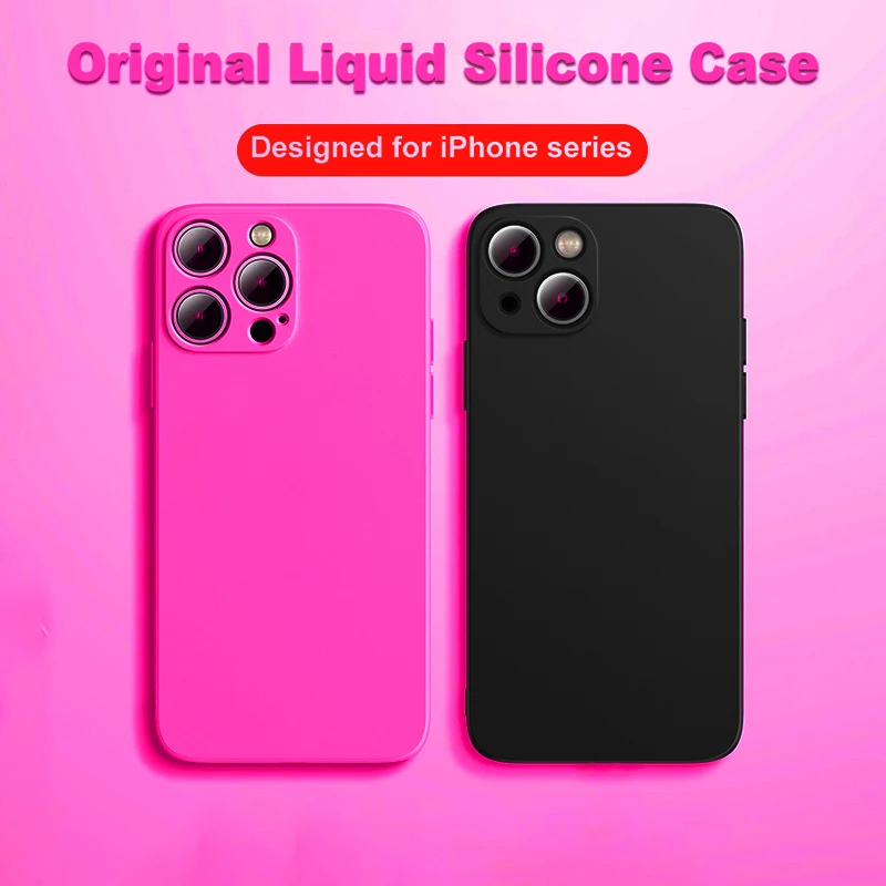 

M3C Square Silicone Phone Case For iPhone 11 13 12 Pro Max Mini XS XR Max 7 8 SE 2020 X Plus Lens Full Protection Soft Cover