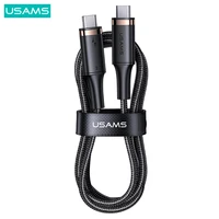 usams u81 6m aluminum alloy type c to type c 100w pd fast charging data cable for macbook pro huawei samsung xiaomi quick charge