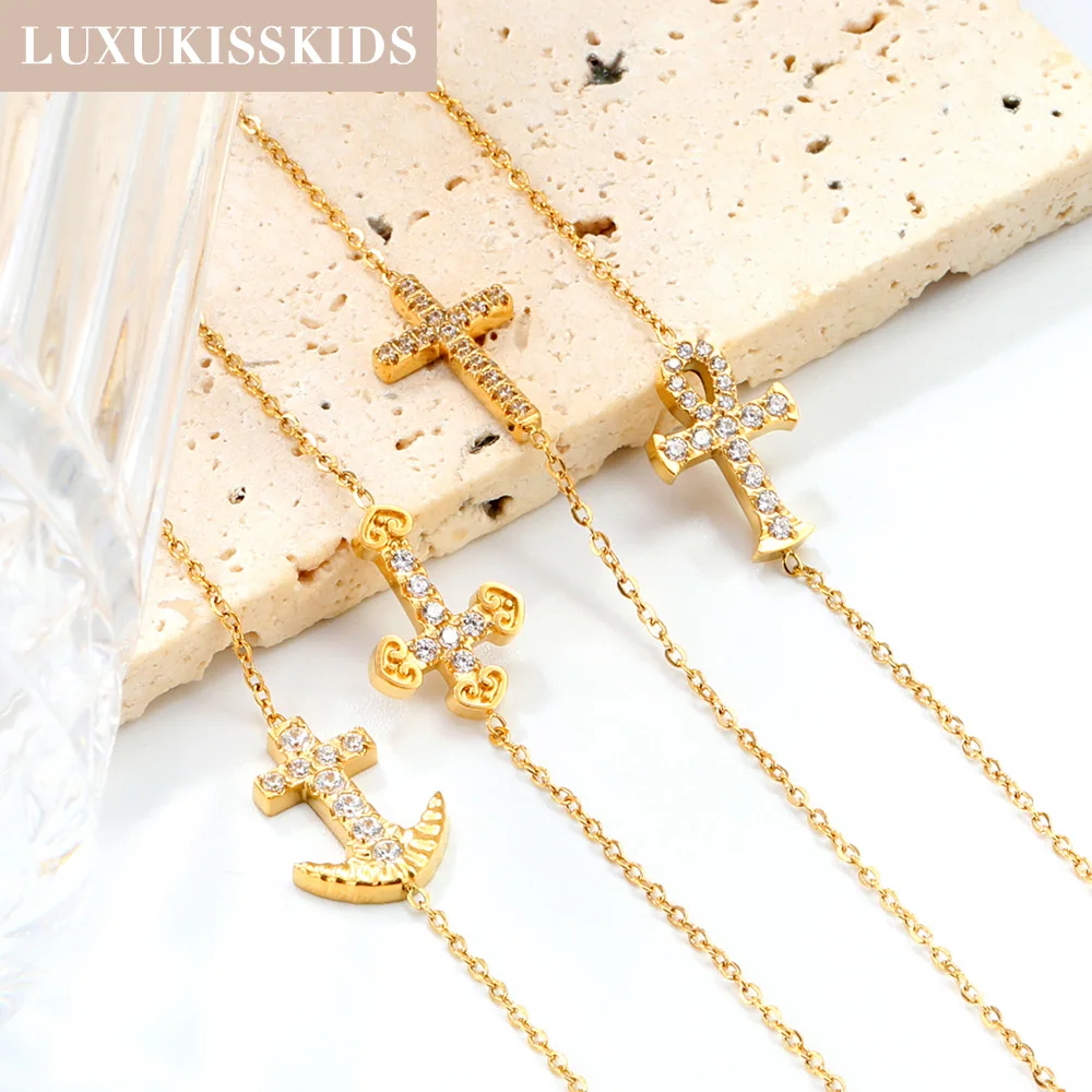 LUXUKISSKIDS классические браслеты с подвесками в стиле гот для женщин/мужчин