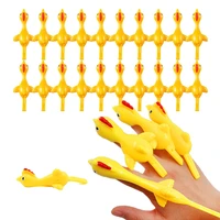 5pcs catapult launch turkey fun and tricky slingshot chick practice chicken elastic flying finger birds sticky anti stress toys