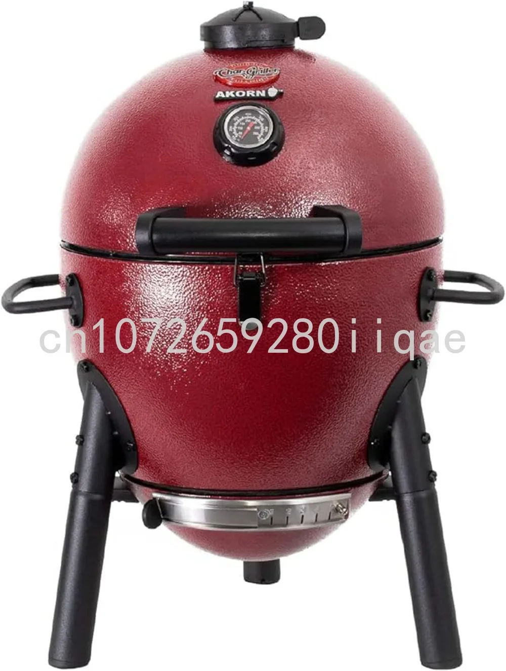 

Char-Griller E06614 AKORN Jr. Portable Kamado Charcoal Grill, Red