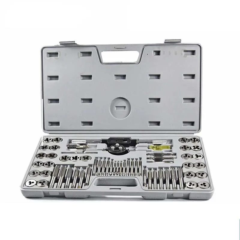 

New low price 60pcs Screw Tap Set Hand Tap Wrench Die Plug Tap Drill Bit Threading Tools Metric Tap and Die Set