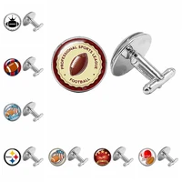 2019 new rugby cufflinks gothic fans glass dome mens cufflinks to give mens gifts